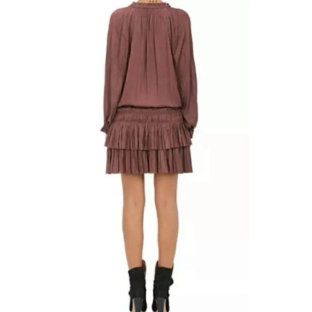 Ulla Johnson Piera Pleated Drop Waist Dress - Picture 3 of 10